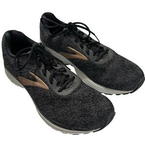 Brooks Black and Gold Athletic Shoes